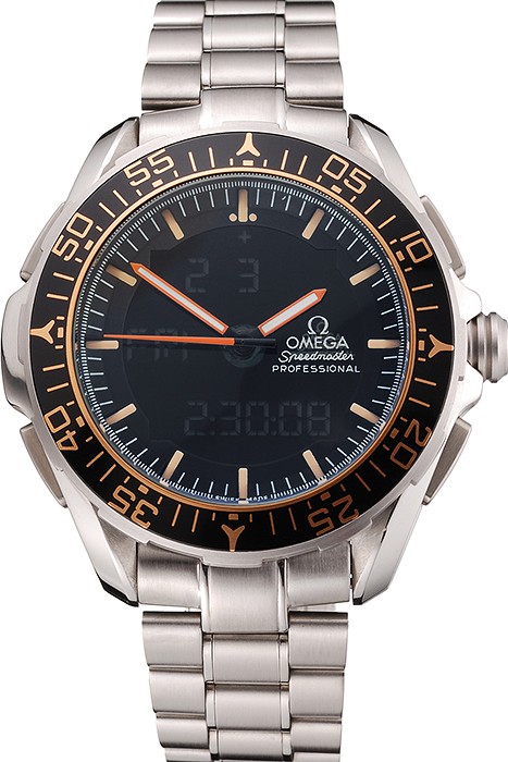 Omega Speedmaster Skywalker X-33 Black Dial Orange On Black Bezel Stainless Steel Case And Bracelet