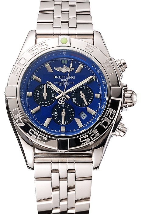 Breitling Chronomat 44 Blue Dial with Black Subdials Stainless Steel Bracelet  622508