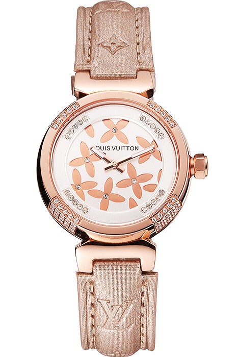 Louis Vuitton Tambour Bijou Red Gold Watch