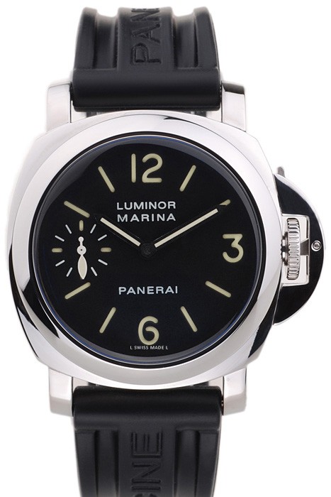 Panerai Luminor Black Rubber Bracelet Watch Replica 4566