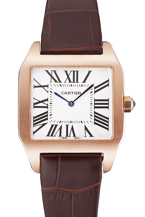 Cartier Santos 100 Diamond Rose Gold Bezel 621932
