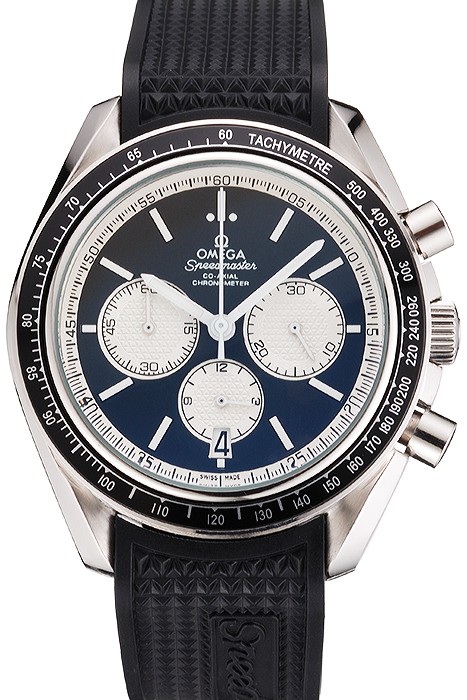 Omega Speedmaster Black Rubber Strap Black Dial  622041